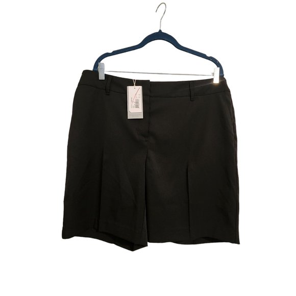 NWT Annika Cutter & Buck Black Shorts Size 14 - Picture 2 of 6